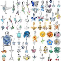 2026 Hot Selling 925 Silver,Bird,Turtle,Butterfly,Flower Bead Pendant Fit Original Bracelet DIY Accessories Exquisite Jewelry