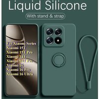 Original Liquid Silicone Ring Holder Case For Xiaomi 17 Pro 17 Ultra 15T Pro 14T Pro 15 14 Pro Ultra TPU Candy Colour Soft Cover