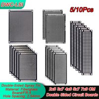 5/10PCS PCB Board Prototype Board Black Double Side Circuit Boards 2x8 3x7 4x6 6x8 5x7 7x9cm DIY Electronic Kit Free Shipping
