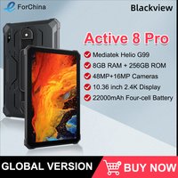 Blackview Active 8 Pro Rugged Tablet PC 10.36" 2.4K Display 8+256GB Android 14 Helio G99 Octa Core Tablets 22000mAh Battery NFC