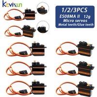 3/1PCS EMAX ES08MA ES08MAII 12g Mini Metal Gear Analog Servo for Rc Hobbies Car Boat Helicopter Airplane Robot