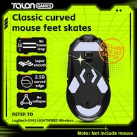 2 Sätze Talon games Mausfüße hellgrau benutzer definierte Maus schlittschuhe mit gebogener Kante für den Austausch von Logitech G903 Lights peed Maus füßen