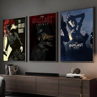 GAME The Outlast T-Trials Poster HD Art Sticky Wall Waterproof Home Living Room Bar Decoration