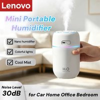 Lenovo Mini Portable Humidifier USB Car Air Humidifier Quiet Electric Small Desktop Cool Mist Humidifier for Home Office Bedroom