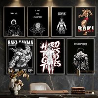 Muscle Men Anime B-Baki The G-Grappler Poster --HD-- Self-Adhesive Waterproof High-Toughness Universal Wall Decor