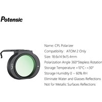 Potensic Original CPL Polarizer for ATOM 2 Camera Drone Only (Do not fit to ATOM SE, ATOM LT, ATOM) Drone Lens Accessory