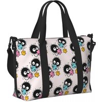 Soot S-Studio-S G-Ghibli-S Beach Travel Bag Large Capacity Tote Bags for Gym Sport Women Shopping Duffle Shoulder Bag