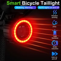 Bicycle Smart Auto Brake Sensing Light Waterproof LED Charging New Cycling Taillight Bike Rear Light Warn Bicycle Taillight