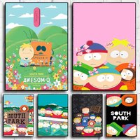 South Park Movie Sticky Posters Vintage Room Home Bar Cafe Decor Room Wall Decor