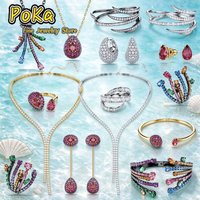 Hochwertige Ohrringe 2027 Nischendesign-Schmuckset Y-förmige Leicht-Luxus-Halskette mit Lila Edelsteinen Modisches Damen-Armband und Ring