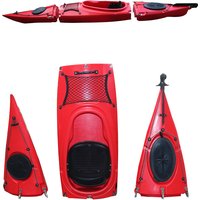 Modular Single Seat Sea Kayak 1-Person Capacity Surfing Detachable Canoe Touring Solo Kajak Large Fish Storage for Rental