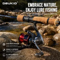 DEUKIO Universal Lure Spinning Fishing Reel 4+1BB 5.2: 1 Gear Ratio CNC Handle Engraving Metal Spool for Saltwater Freshwater