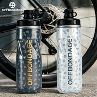 OFFBONDAEG 610ml Bicycle Bottle Keep Cold Thermal Water Bottle Cycling Outdoor Sports Kettle Squeeze MTB Road Bike Accessories