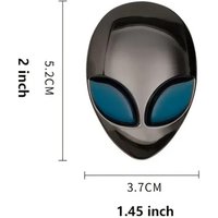 AliExpress NONE 2pcs Alien Head Auto Heck Emblem Badge Sticker Decal Car Fender Auto 3D For All Car Bike Motobike