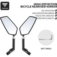 TOSUOD Bicycle Rearview Mirror 360 Adjustable Telescopic Bike Rearview Mirror For MTB E-Bike Bike Accessories