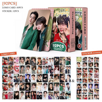 92Pcs/Set KengNamping Lomo Cards Thai Stars Keng Harit Namping Napatsakorn Photo Cards with Stickers Fans Collection Gift