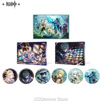 MIHOYO Genshin Impact Cosplay Original Aether Nahida Wanderer Scaramouche Il Dottore Zandik Lohen Nicole Badge Acrylic MIHOYO