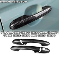 For Fiat 500 2008-2023 Abarth 595 595C 2012-2023 695 2010-2023 Real Car Exterior Door Handle Trim Cover Protection Accessories