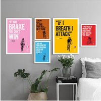 AliExpress Cycling Motivation Quote Art Print Vintage Bicycle Poster Shut Up Legs Jens Voigt Saying Canvas Painting Bike Decor Cyclist G