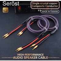 Serost Hi-END mps Zeus OCC Copper Composite Structure Speaker Cable with Banana Plug for HiFi System Amplifier Speaker