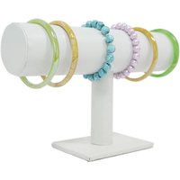 Présentoir à bijoux organisateur similicuir blanc/velours Bracelet montre T barre support bijoux présentoir organisateur support