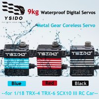 YSIDO CRS9 9KG Waterproof RC Digital Servos All Metal Coreless Digital Servo for 1/18 TRX4M TRX-4 TRX-6 SCX10 III RC Car Parts