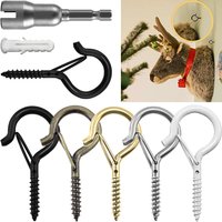 10/20/50pcs Multi-Color Circular Buckle Safety Hook Screw Fixed Anti Fall Lamp Hook Bonsai Lighting Hook