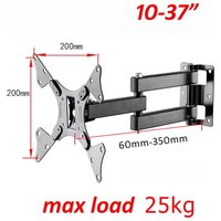 LCD-123A Full Motion 10'-37' Extendable Arm Panel Display TV Wall Mount Max.VESA 200*200mm Loading 20kgs Monitor Holder Support