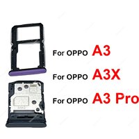 Sim Card Slot Reader Adapter For OPPO A3 A3X A3 Pro 4G 5G Sim Card Tray Holder Replacement Repair Parts