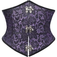 Gothic black and purple waistband with a cinch belt