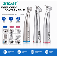 Fiber Optic 1:5 Red Ring 1:4.2 Increasing Speed 1:1 Contra-Angle Handpiece Designed for Dental LED Brushless Motor Dentist Tools