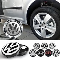 4Pcs 56/65/66mm Car Wheel Center Cap Hub Covers Accessories For Volkswagen VW Tiguan Jetta Mk6 Scirocco Polo Touran Golf GTI R