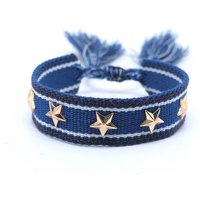 Handcrafted Bracelet Bohemian Wristband with Woven Tassel Star/Love-heart Accent