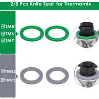 2/5 pcs Silicone Knife Seal For Thermomix TM7 TM6 TM5 TM31 TM21,Durable Gasket Seals, Replacement Parts for Original
