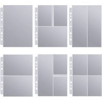 A5 7-Hole Binder Refill Sheets 10pk Clear PP Sleeves Special 3-Pocket Design Universal High Clarity Photo Postcard Protectors