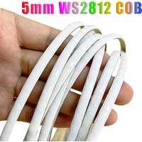 WS2812B COB-LED-Streifen, DC 5 V/12 V, WS2812 RGBIC, individuell adressierbar, flexibel, 5 mm, 160 LEDs/m, hochdichtes Dreamcolor-Pixellicht