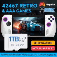 Retrobat & Playnite 1TB Game TF Card with 42467 Retro&AAA Games for ROG ALLY/Onexplayer/Wins Handheld/PC for PS3/PS2/Switch/WiiU