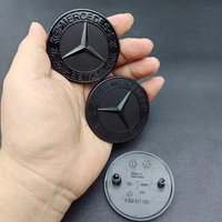 3D Mercedes-Benz Star Hood Emblem 57mm with 2 Pins Front Bonnet Badge for GLA CLA CLS A45 C63 Car Accessory