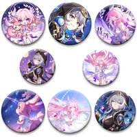 Cipher,Cyrene Anime Character Button Pins Cute Cartoon Girl Brooches Handmade Tinplate Badge Bag Decor Fans Collect Friends Gift
