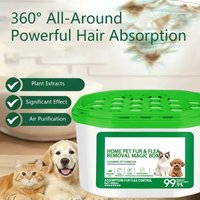 Pet Hair Odor Removal Box 400ml Dust Collector 360 degree Air Purification Box for Home Bedroom Living Room Pet Areas