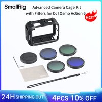 SmallRig OSMO Action 6 Advanced Camera Cage Kit with Filters for DJI Osmo Action 6 w Silicone Lens Cover ND8/16/32/CPL Filter
