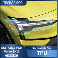 TPU Car Headlight Protective Film For Volvo EX30 2023 2024 2025 Transport & Smoke Anti-Scratch Auto External Accessories