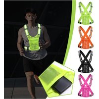 AliExpress NONE Hot sale Reflective Safety Vests Lightweight Adjustable Elastic Vest Jacket Hi Vis Strips For Traffic Control Running Cycling