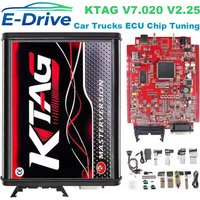 Ktag ecu Programmer 2025 KTAG V7.020 V2.25 Red PCB Red European Unlimited Points Networkable Online With New Ktag 272 ECU Cable