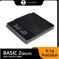 TIMEMORE Store Black Mirror Basic2 Plus New Up Digital Coffee Food Kitchen Scale With Time USB Light Weight Mini Digital Scale