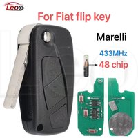 Leo Car flip Marelli remote key 433MHz 48chip for Fiat Bravo Linea Stilo Punto Ducato Ypsilon Daily PEUGEOT BOXER Citroen Jumper