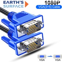 1080P VGA Cable 15Pin Male To Male VGA Video Extension Converter Connector for Computer Monitor Screen Projector PC TV Adapter