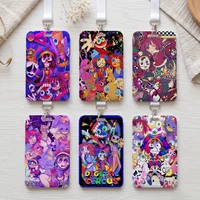 Cartoon The Amazing Digital C-Circus Pocket Fashion ID Card Holder Business Work Card Sleeve Protector