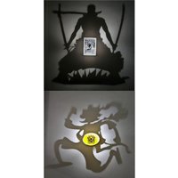 New Anime One Piece Roronoa Zoro Wall Lamp Toy Luffy Goku Shadow Light Projector Lamp Creative Anime Peripherals Collection Gift