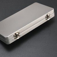 New Silvery Gray Metal Rectangular Box With Lid-Ideal For Bills,Cosmetics,Office Supplies Storage-Perfect For Home,Office